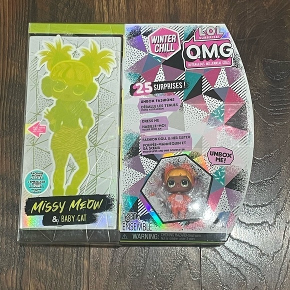 LOL SURPRISE OMG WINTER CHILL MISSY MEOW and BABY CAT - Picture 1 of 3